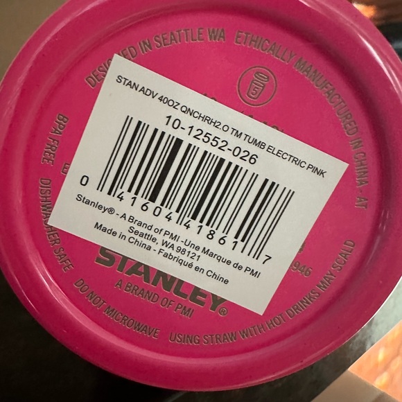 Stanley Neon Pink 40oz Tumbler with Straw - Picture 4 of 6